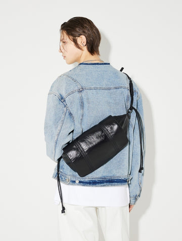 BAGUETTE VEGAN LEATHER HOBO BAG